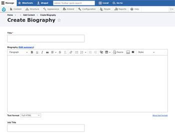 Custom Drupal module - User Dashboard